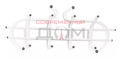 Вешалка Эликор Уют 1/4 В2-6-1 белый/серый